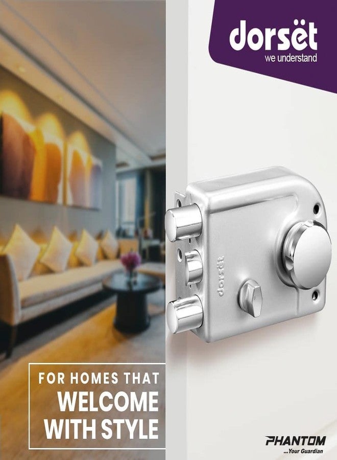 Dorset Phantom Trio Lock for Main Door | Key & Knob Model | Trio Lock for Bedroom/Main Doors | | *Free Installation, 10 Year Warranty | PHA301NS (Finish: Nickel Silver) - Image 2
